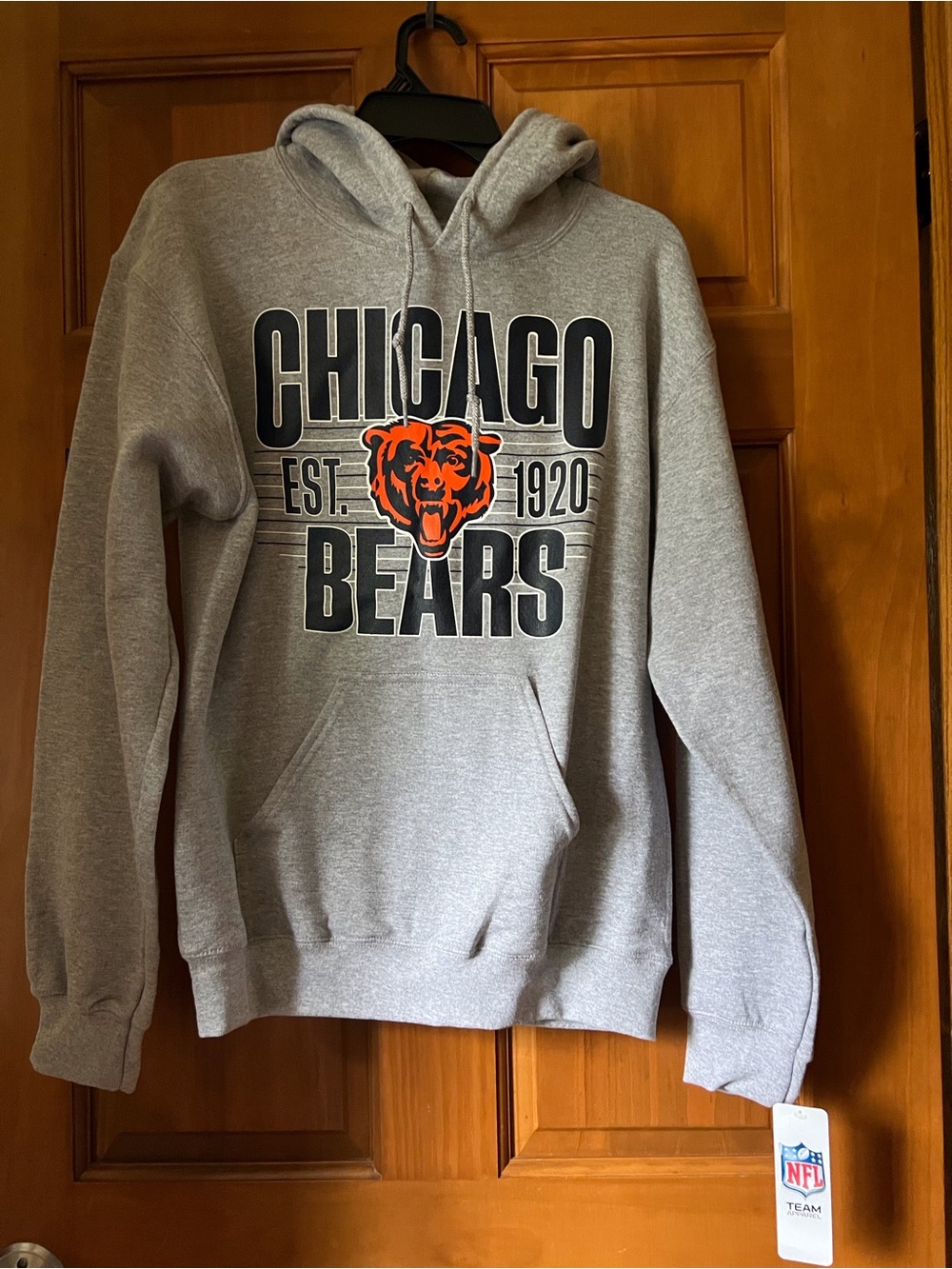 Chicago Bears Gray Pullover Hoodie with Team Graphic